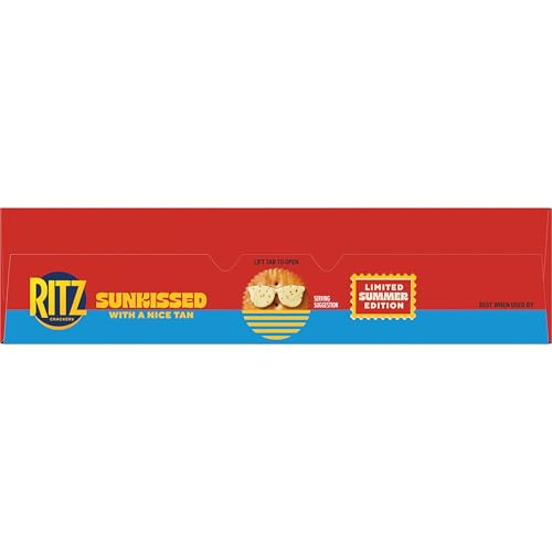 RITZ SUNKISSED CRACKERS, SNACKS FOR KIDS AND ADULTS, LUNCH SNACKS, LIMITED EDITION, 13.7 OZ