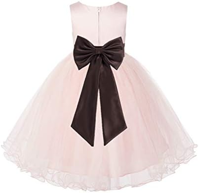 blush tulle dress girl