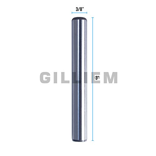 3/8" Diameter x 3 Length" GILLIEM Dowel Pins for Precision Alignment, Heat Treated Alloy Steel for Extra Hardness, 130,000-PSI Shear Strength, Pack of 4