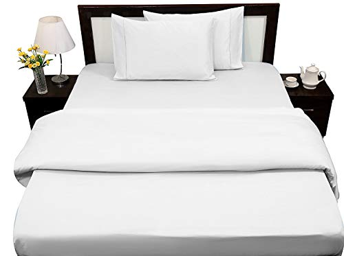 RV Mattress Short Queen Sheet Set 400 Thread Count Egyptian Cotton -Made for RV, Camper & Motorhomes 4 Pcs Sheet Set 15" deep Pocket Short Queen White Solid