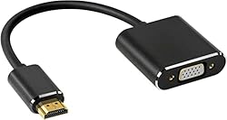 PASOW HDMI to VGA Adapter Aluminum Alloy HDMI Male