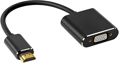 PASOW HDMI to VGA Adapter Aluminum Alloy HDMI Male