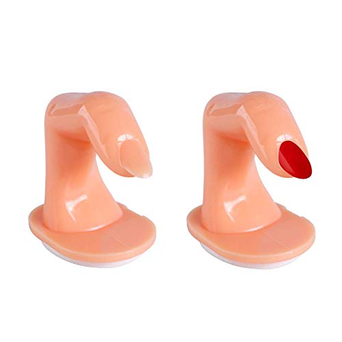 10 Pieces Practice Manicure Fingers with False Nails Training Fingers Art Training Display Decoration Suitable for Beginners Trainers DIY School (NAILS)