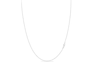 KEZEF 925 Cable Sterling Silver Chain For Women | Thin & Strong Necklace Chain with Oval Links | Great for Pendants or Layeri