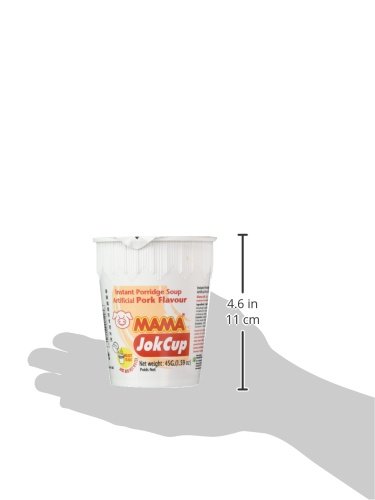MAMA INSTANT PORRIDGE SOUP CUP JOK ARTIFICIAL PORK FLAVOR 12X45G (1 CASE)