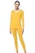 Womens Microfiber Fleece Thermal Underwear Long Johns AZ 2000 Yellow 4Xthumb 3