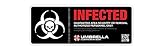 Two (2) pcs 3 inches - Umbrella Corporation INFECTED Level 3 Resident Evil Vinyl Decal - STICKER High resolution Print Hard Hat Biker Helmet Stickers