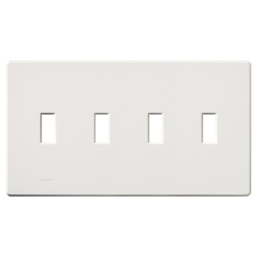 Lutron FW4WH Electrical Wall Plate, Fassada Screwless Toggle Switch