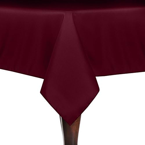 Ultimate Textile 72 x 72-Inch Square Polyester Linen Tablecloth Brick Rust Red
