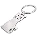 Mayitr 1pc Silver Cat Keychain Key Ring Cute