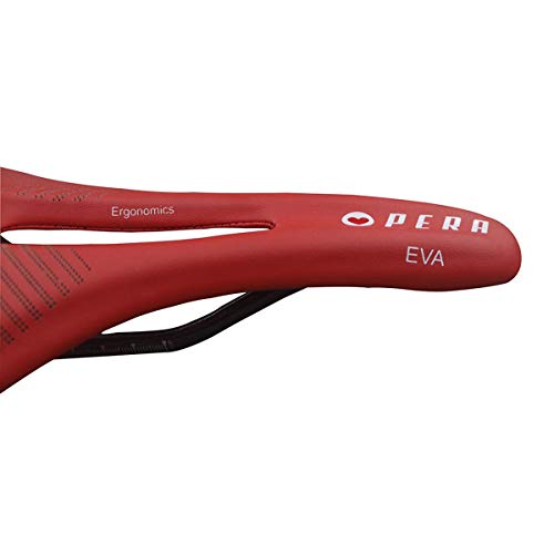 Opera Bike Saddle- The New Road Full Carbon Fiber + Leather Saddle Mountain Bike Red Seat Cushion Bicycle Saddle Accessories - 1 Pcs - Thumbnail 7