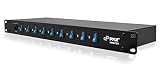 PDU Power Strip Surge Protector - 150 Joule 9 Outlet Strips Surge Protector Heavy Duty Electric Extension Cord Strip - 1U Rack Mount Protection Power Outlet Strip W/ 9 Front Switch - PylePro PDBC70