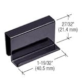 C.R. LAURENCE GDH60BL CRL Black Strike Plate With Finger Grip