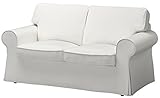 The Dense Cotton Ektorp Loveseat Cover Replacement is Custom Made for IKEA Ektorp Loveseat Sofa Slipcover (Cotton Pure White)
