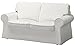 The Dense Cotton Ektorp Loveseat Cover Replacement is Custom Made for IKEA Ektorp Loveseat Sofa Slipcover (Cotton Pure White)