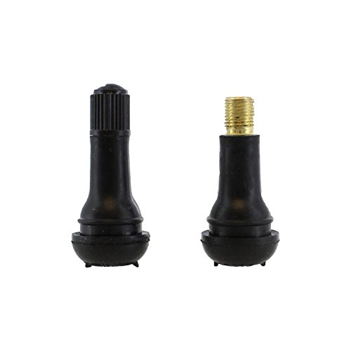 image for ABN Snap-In Standard Length Black Rubber Valve Stem 4-Pack for Tubeles