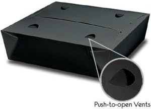 Black Take Out Containers Easy Fold (Pack of 20) Box #4 Paper with Poly-coated Inside To-go Containers [6.25 x 8.5" Base x 3.5" High] 100% RECYCLED Paper, Cake Box, Cookie Box, Candy Box, Donut Box,