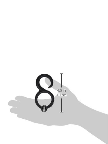 Fusionbrands GoHook All Purpose Household Hook, Portable Hook For Towels, Towel Holder, and Numerous Small Items in Kitchen, Bathrooms, Closets and on the go, S hook, Black