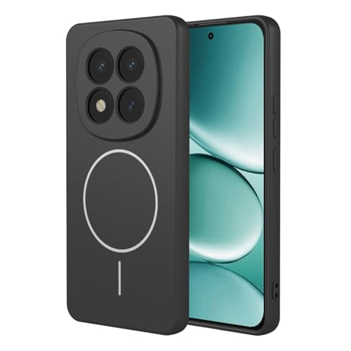 UPLAI Magnético Funda para Xiaomi Redmi Note 15 Pro 5G, Ultra Delgado Sedoso Silicona Líquida Antigolpes Carcasa con Protección Cámara, Premium Suave TPU Estuche Caso. Negro