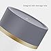 8’’ Plant Pot by HOMENOTE, Modern Large Planter with Drainage Plug - Gold and Grey Detailing - Perfect Fits Mid Century Plant Stand