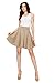 MBJ WB669 Womens Basic Versatile Strechy Flare Skater Skirt S Khaki