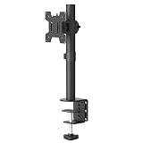 Single LCD Monitor Desk Mount Fully Adjustable Desk Mount Fit 1 Screen up to 27 inch, 22 lbs. Weight Capacity (M001S), Black by WALI