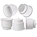 Amarine Made (Set of 5) White Recessed Drop in Plastic Cup Drink Can Holder with Drain, for Boat