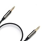 Auxiliary Audio Cable by 4minds (4ft / 1.2m) Male to Male AUX Cable for Headphones, iPods, iPhones, iPads, Home / Car Stereos (Black) or any Audio Device with 3.5mm Aux Port | Audio Aux Shielded Cord