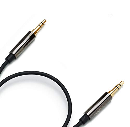Auxiliary Audio Cable by 4minds (4ft / 1.2m) Male to Male AUX Cable for Headphones, iPods, iPhones, iPads, Home / Car Stereos (Black) or any Audio Device with 3.5mm Aux Port | Audio Aux Shielded Cord