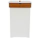 Function Home Trash Can Cabinet, 13 Gallon Kitchen Garbage Can, Wooden Recycling Trash Bin, Dog Proof Trash Can, Trash Cabinet with Lid for Home Kitchen Bathroom, White