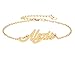 HUAN XUN Name Bracelet for Womens Girls Jewelry Gifts Stainless Steel