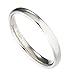 3mm White Tungsten Carbide MJ Wedding Band Polished Classic Ring