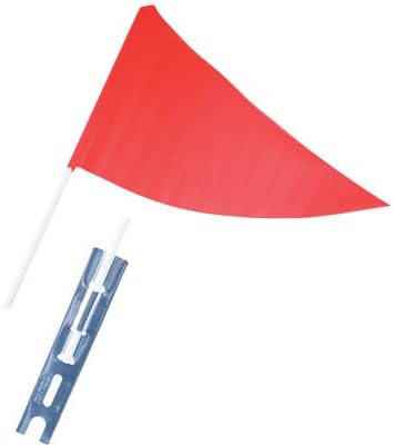 Ultracycle Safety Flag Orange 2 Piece Fiberglass White Pole 60''