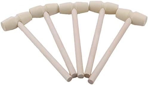 Guoshang 5pcs Wooden Mini Hammers Toy for Kids Children Cracker Crab or Lobster Mallets