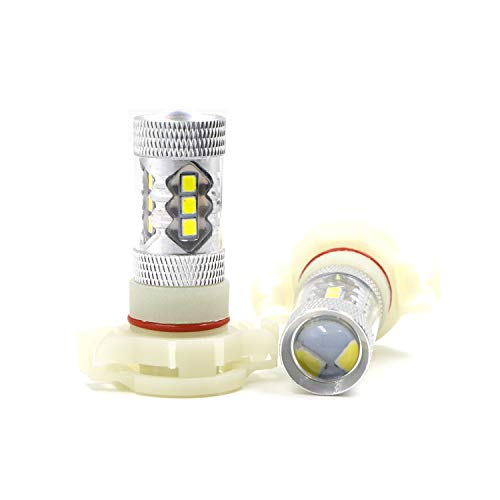 Dantoo 2 x 5202 LED Bulbs Extremely Bright 3000K 16 SMD 5201 Fog Light Bulbs PS19W LED Fog Light Lamp Replacement for DRL or Fog Lights, Gold Yellow