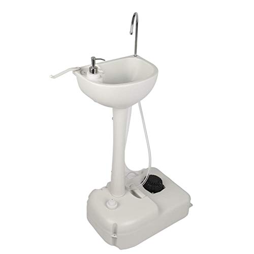 Dalilylime Outdoor Removable Wash Basin Sink with Faucet Portable Toilet Flush Wastewater Recycled Perfect for Outdoor Events, Gatherings, Worksite Camping