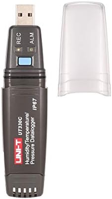 UNI-T UT330C USB Temperature Humidity Barometric Pressure Recorder Temp/RH Data Logger Thermometer Hygrometer Tester -40℃～80℃ (Gery)