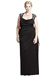 Cap Sleeve Jersey Plus Size Mother of Bride/Groom Dress with Lace Detail...