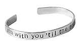 Captain America Inspired - I'm with You 'Til the End of the Line - A Hand Stamped Bracelet in Aluminum