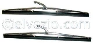 Spazzole Tergicristallo Universali 12 Pollici (30,48 Cm) | Set Di 2 Tergi In Acciaio Inox Lucido Per Auto | Gomma Naturale Per Tutte Le Stagioni