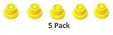 5 Pack Replacement Yellow SPOUT CAPS Top Hat Style fits # 900302 900092 Blitz Gas Can Spout Cap fits self Venting Gas can Aftermarket (SPOUTS NOT Included)