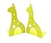 Daiso Kids Fun Giraffe Non-Skid Metal Bookends 6 5/8 x 3 15/16 Yellow (Set of 2)