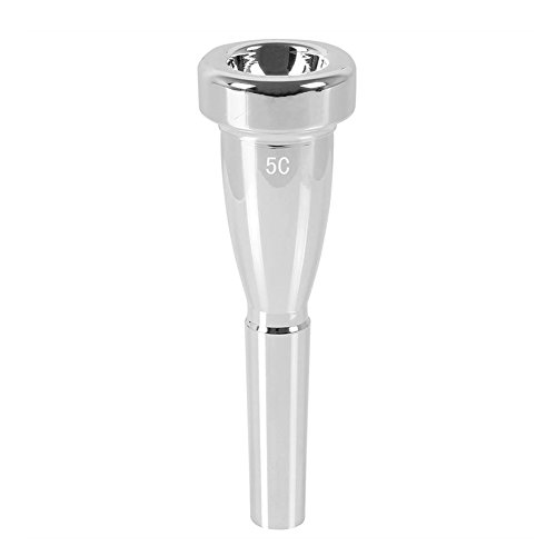 StyleZ Silver/Gold Plated Trumpet Mouthpiece for Yamaha Bach Replacement Musical Instruments Accessories (5C, A-Silver)