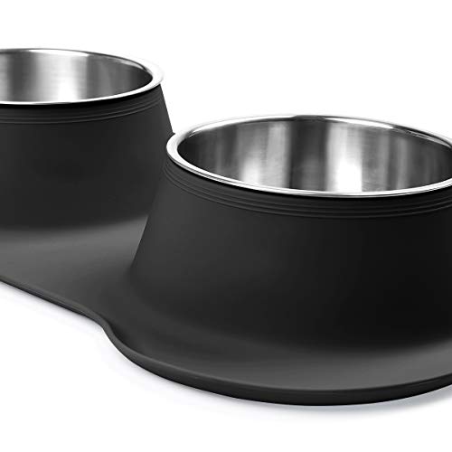 URPOWER Dog Bowls 60 Oz in Total Large Size 2 Stainless Steel Dog Bowls