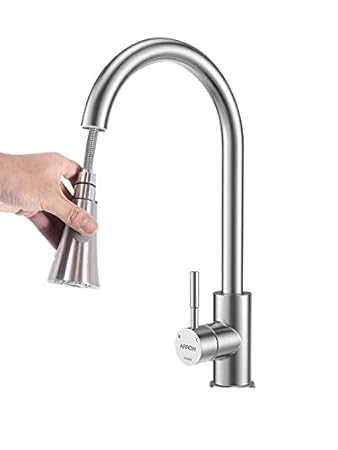 Impeu Single Level Kitchen Sink Faucet High Arc Single Handle