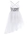 MSemis Girls' Sequins Camisole Ballet Dancing Dress Tutu Skirted Leotard Ballerina Dance Wear Costumes