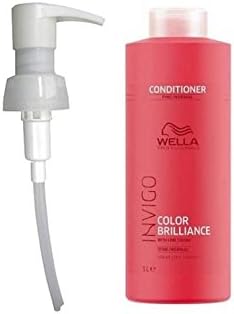 Wella Invigo Brilliance Conditioner For Fine Coloured Hair 1000Ml With Pump Dispenser, 1 l (Pack of 1)