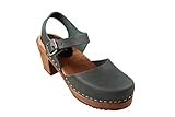 Lotta From Stockholm Swedish Highwood Clogs in Dark