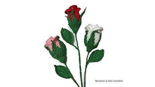 Rose Romantique Fleur Au Crochet Couleurs Au Choix Fait