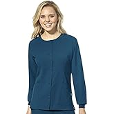 WonderWink W123 Women’s Crew Neck Warm-Up Jacket — Caribbean, 2X